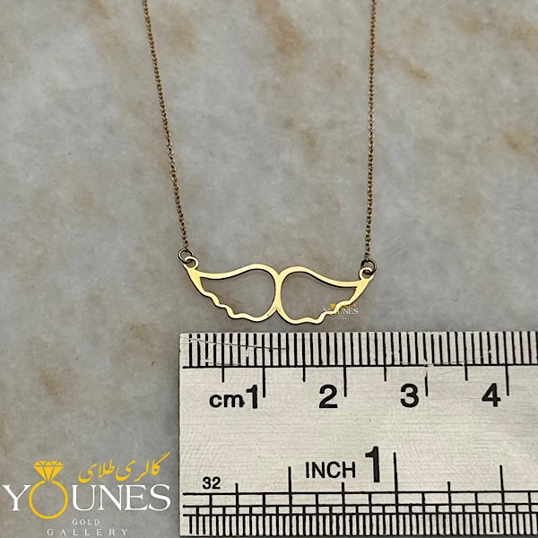 گردنبند بال فرشته طلا لیزری